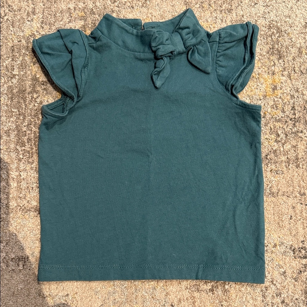 Janie and Jack Teal Bow Blouse